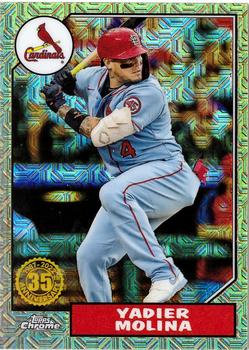 2022 Topps - 1987 Topps Baseball 35th Anniversary Chrome Silver Pack (Series One) #T87C-4 Yadier Molina Front