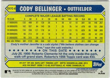 2022 Topps - 1987 Topps Baseball 35th Anniversary Chrome Silver Pack (Series One) #T87C-6 Cody Bellinger Back