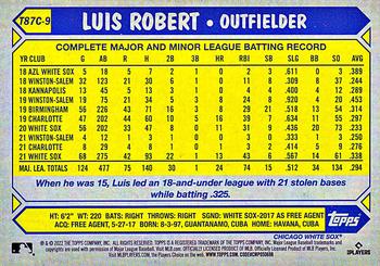 2022 Topps - 1987 Topps Baseball 35th Anniversary Chrome Silver Pack (Series One) #T87C-9 Luis Robert Back