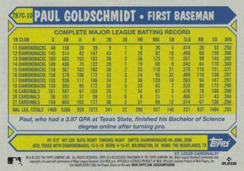 2022 Topps - 1987 Topps Baseball 35th Anniversary Chrome Silver Pack (Series One) #T87C-10 Paul Goldschmidt Back