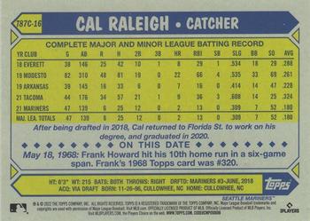 2022 Topps - 1987 Topps Baseball 35th Anniversary Chrome Silver Pack (Series One) #T87C-16 Cal Raleigh Back