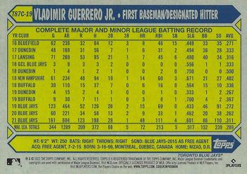2022 Topps - 1987 Topps Baseball 35th Anniversary Chrome Silver Pack (Series One) #T87C-19 Vladimir Guerrero Jr. Back
