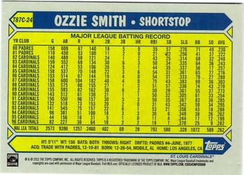 2022 Topps - 1987 Topps Baseball 35th Anniversary Chrome Silver Pack (Series One) #T87C-24 Ozzie Smith Back