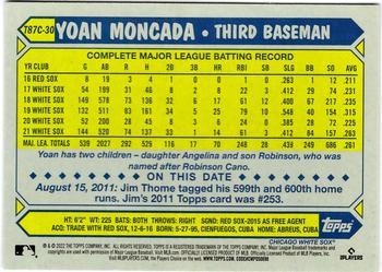2022 Topps - 1987 Topps Baseball 35th Anniversary Chrome Silver Pack (Series One) #T87C-30 Yoan Moncada Back
