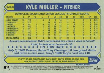2022 Topps - 1987 Topps Baseball 35th Anniversary Chrome Silver Pack (Series One) #T87C-35 Kyle Muller Back