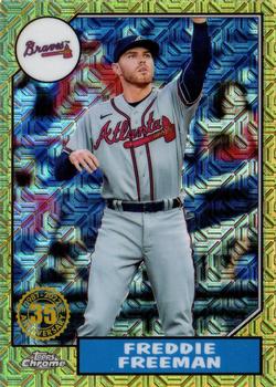 2022 Topps - 1987 Topps Baseball 35th Anniversary Chrome Silver Pack (Series One) #T87C-38 Freddie Freeman Front