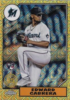 2022 Topps - 1987 Topps Baseball 35th Anniversary Chrome Silver Pack (Series One) #T87C-46 Edward Cabrera Front