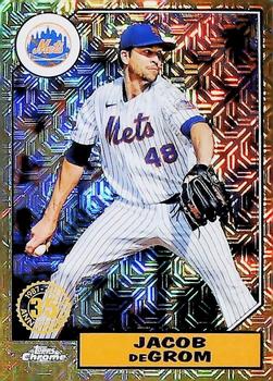 2022 Topps - 1987 Topps Baseball 35th Anniversary Chrome Silver Pack (Series One) #T87C-49 Jacob deGrom Front
