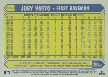 2022 Topps - 1987 Topps Baseball 35th Anniversary Chrome Silver Pack (Series One) #T87C-57 Joey Votto Back