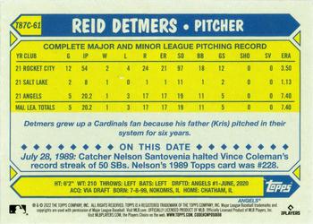 2022 Topps - 1987 Topps Baseball 35th Anniversary Chrome Silver Pack (Series One) #T87C-61 Reid Detmers Back