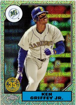 2022 Topps - 1987 Topps Baseball 35th Anniversary Chrome Silver Pack (Series One) #T87C-63 Ken Griffey Jr. Front