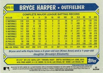 2022 Topps - 1987 Topps Baseball 35th Anniversary Chrome Silver Pack (Series One) #T87C-71 Bryce Harper Back
