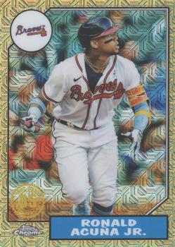 2022 Topps - 1987 Topps Baseball 35th Anniversary Chrome Silver Pack (Series One) #T87C-74 Ronald Acuña Jr. Front