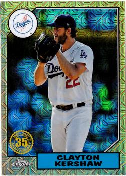 2022 Topps - 1987 Topps Baseball 35th Anniversary Chrome Silver Pack (Series One) #T87C-78 Clayton Kershaw Front