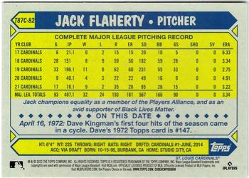 2022 Topps - 1987 Topps Baseball 35th Anniversary Chrome Silver Pack (Series One) #T87C-82 Jack Flaherty Back