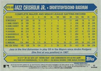 2022 Topps - 1987 Topps Baseball 35th Anniversary Chrome Silver Pack (Series One) #T87C-88 Jazz Chisholm Jr. Back