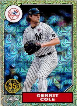 2022 Topps - 1987 Topps Baseball 35th Anniversary Chrome Silver Pack (Series One) #T87C-94 Gerrit Cole Front