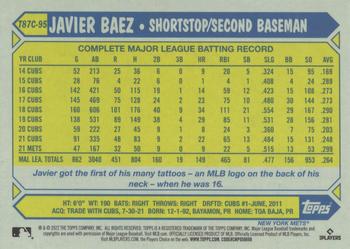 2022 Topps - 1987 Topps Baseball 35th Anniversary Chrome Silver Pack (Series One) #T87C-95 Javier Baez Back