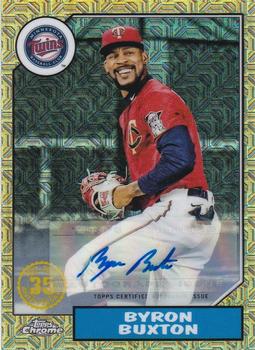 2022 Topps - 1987 Topps Baseball 35th Anniversary Chrome Silver Pack Autographs (Series One) #T87C-85 Byron Buxton Front
