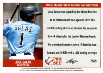 2021 Pro Set #PS39 Jose Salas Back
