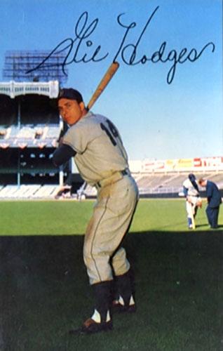 1953-55 Dormand Postcards #129 Gil Hodges Front