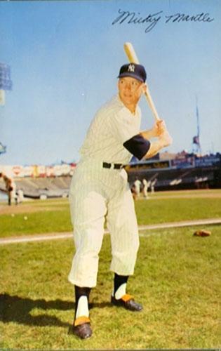 1953-55 Dormand Postcards #111 Mickey Mantle Front