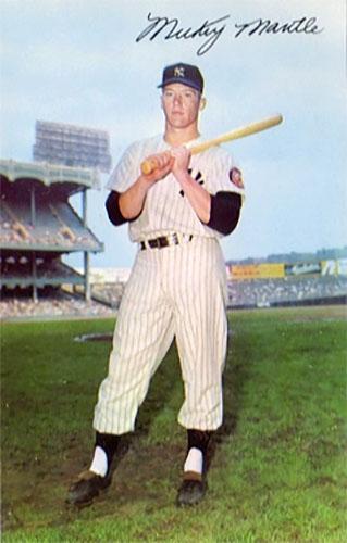 1953-55 Dormand Postcards #NNO Mickey Mantle Front