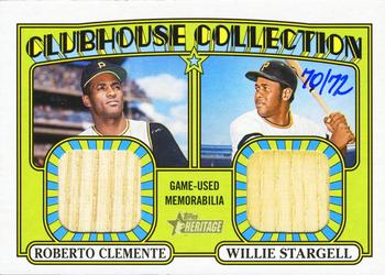 2021 Topps Heritage - Clubhouse Collection Dual Relics High Number #CCD-CS Willie Stargell / Roberto Clemente Front