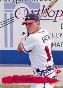 1995 Multi-Ad Macon Braves Update #NNO Brett Brewer Front