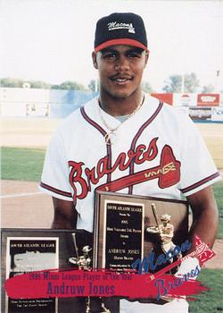 1995 Multi-Ad Macon Braves Update #NNO Andruw Jones Front