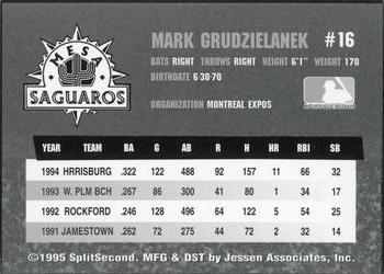 1994 SplitSecond Arizona Fall League #NNO Mark Grudzielanek Back