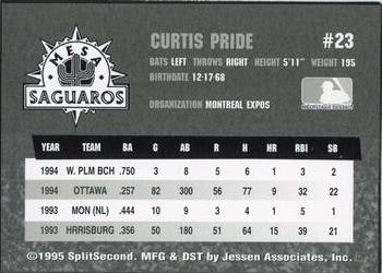 1994 SplitSecond Arizona Fall League #NNO Curtis Pride Back