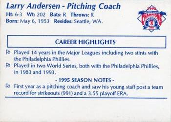 1995 Reading Phillies Eastern League Champions #NNO Larry Andersen Back