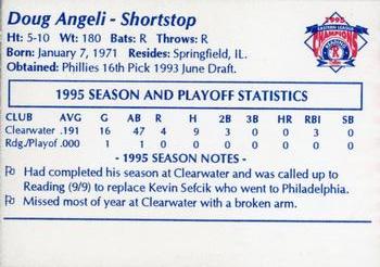 1995 Reading Phillies Eastern League Champions #NNO Doug Angeli Back