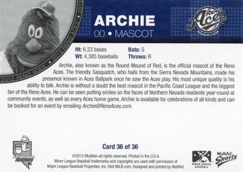 2012 MultiAd Reno Aces #36 Archie Back