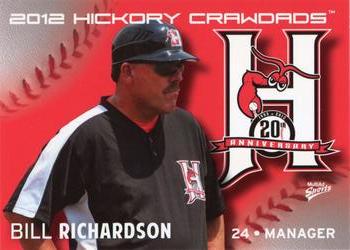2012 MultiAd Hickory Crawdads #23 Bill Richardson Front