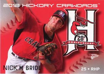 2012 MultiAd Hickory Crawdads #24 Nick McBride Front
