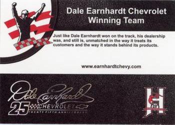 2012 MultiAd Hickory Crawdads #36 Dale Earnhardt Chevrolet Winning Team Back