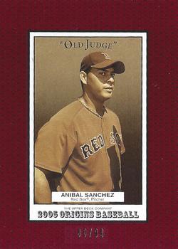 2005 Upper Deck Update - 2005 UD Origins Update Old Judge Red #204 Anibal Sanchez Front