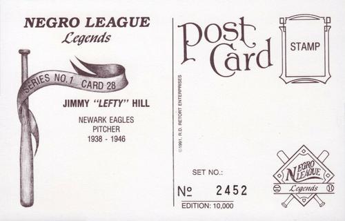 1991 R.D. Retort Enterprises Negro League Legends, Series 1 #28 Jimmy 