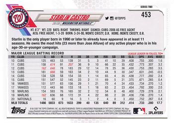 2021 Topps - 70th Anniversary Celebration #453 Starlin Castro Back