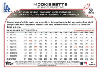 2022 Topps 1st Edition #50 Mookie Betts Back