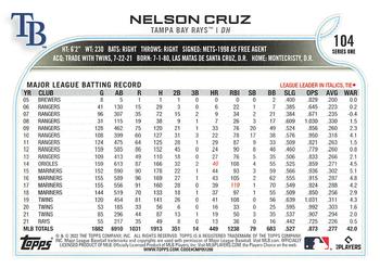 2022 Topps 1st Edition #104 Nelson Cruz Back