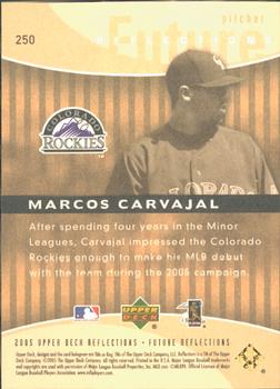 2005 Upper Deck Update - 2005 Upper Deck Reflections Update #250 Marcos Carvajal Back