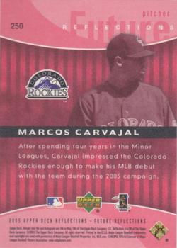 2005 Upper Deck Update - 2005 Upper Deck Reflections Update Red #250 Marcos Carvajal Back