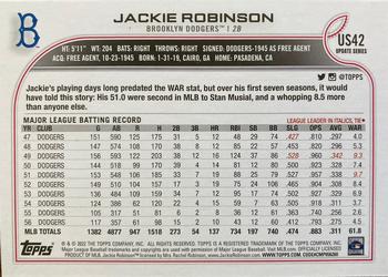 2022 Topps Update #US42 Jackie Robinson Back