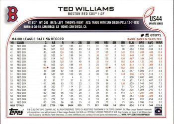 2022 Topps Update #US44 Ted Williams Back