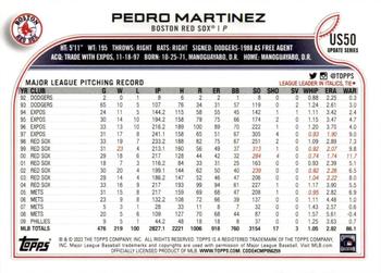 2022 Topps Update #US50 Pedro Martinez Back