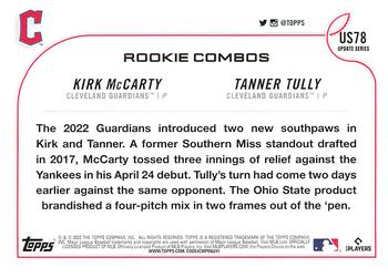 2022 Topps Update #US78 Kirk McCarty / Tanner Tully Back