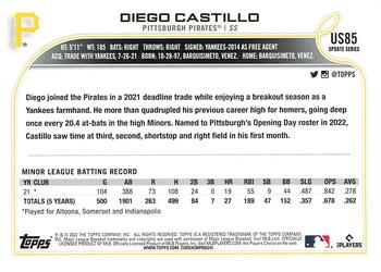 2022 Topps Update #US85 Diego Castillo Back